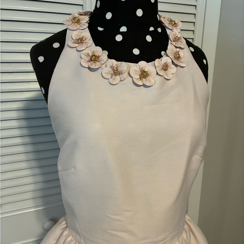 Kate Spade Blush Pink Halter backless dress. Size 12 - Picture 6 of 14